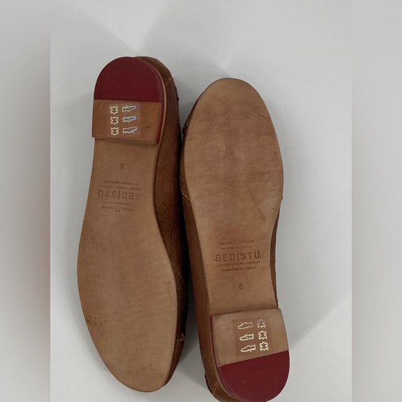 Bed Stu Lexie Brown Leather Ballet Flats - Picture 2 of 11